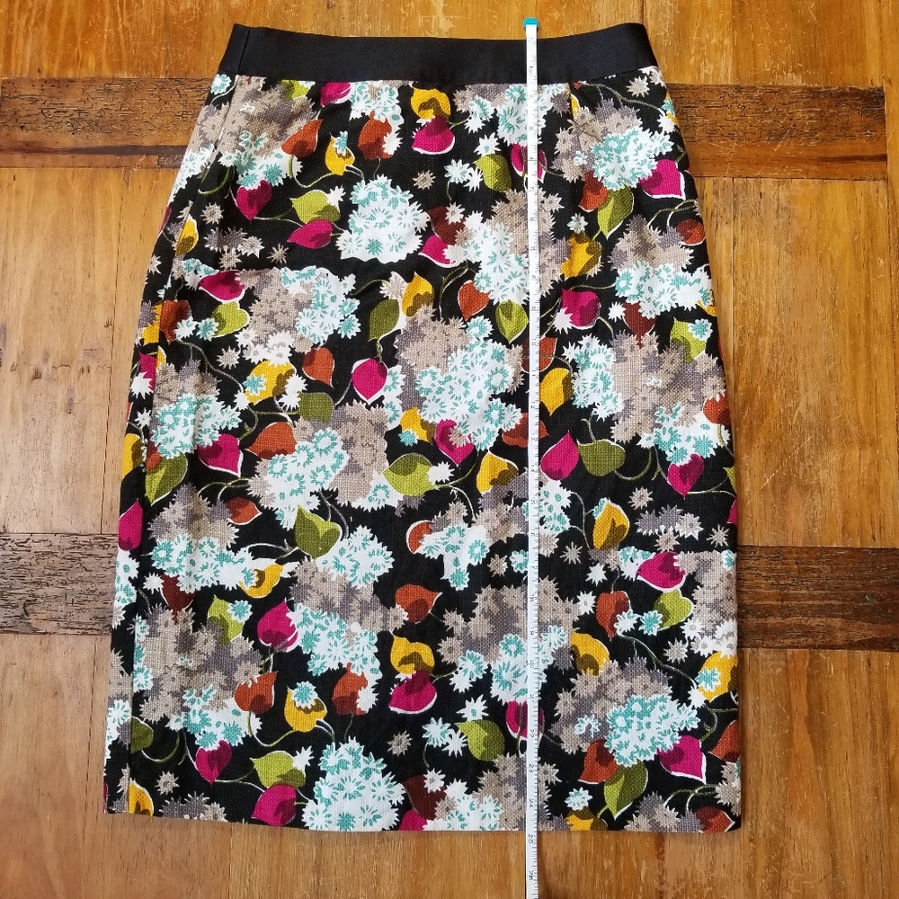 Anthropologie Girls from Savoy Womens Floral Pencil Skirt Size 6 - Picture 4 of 9